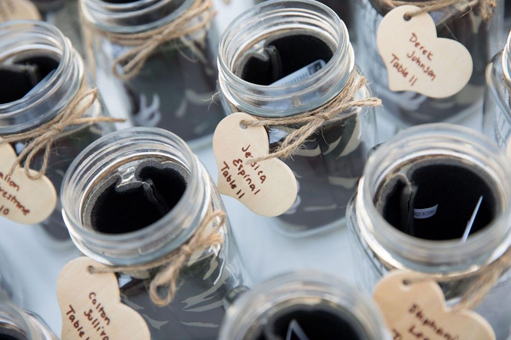 Edible escort cards - wedding