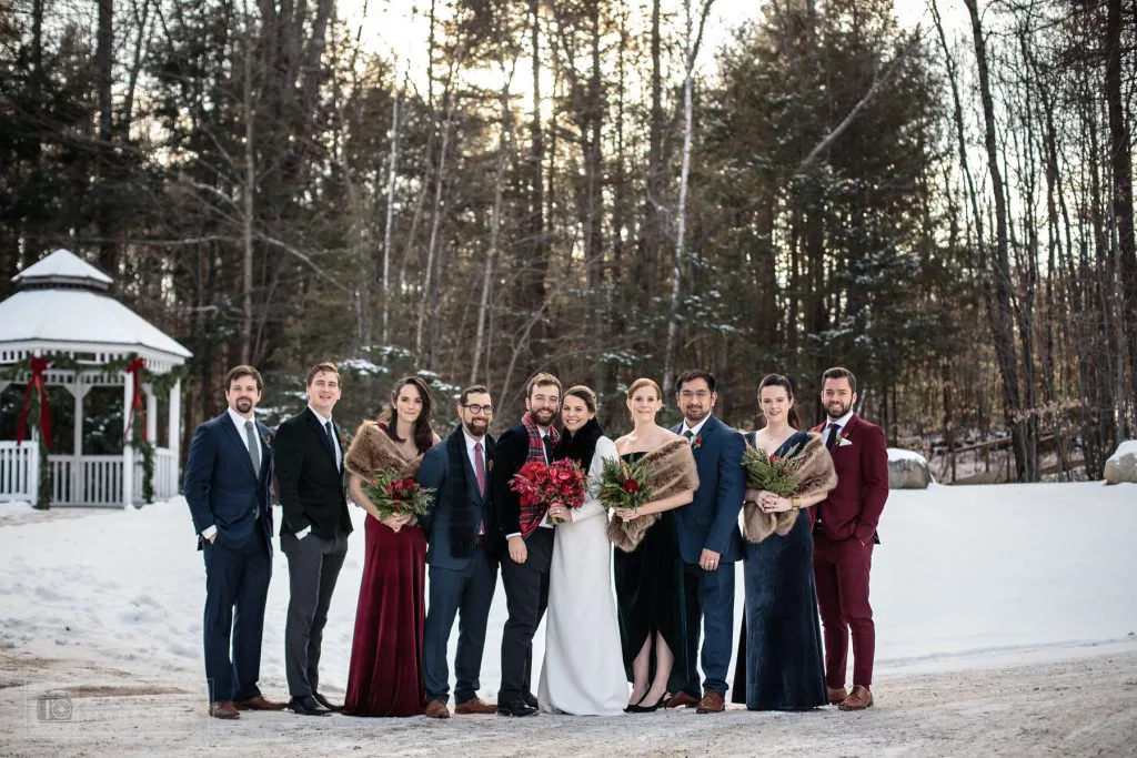 Caroline and Brian's Outdoor Winter Wedding