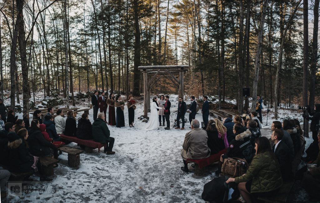 Outdoor wedding ceremony