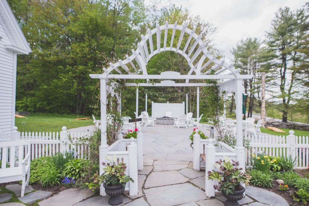 Arbor at Maine Spring wedding
